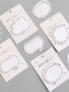 SHEIN X Jess 1pc Cloud Design Sticky Note, Simple Multi-Purpose Easy To Post Writable Sticky Note For School Student, Office - Multicolor - View 6