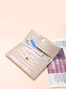 Women's Long Clutch Wallet 2-In-1 Purse Handbag Multi-Function Card Holder Zipper Wallet For Women Wallet Long Wallet Wallet Purse Wallet Wallet Keychain Wristlet Wallet - Khaki - View 5