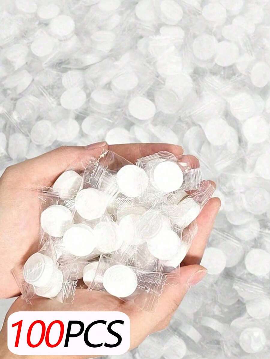 100/50/30/20/10 pezzi Salviette viso monouso compresse, salviettine detergenti in confezione trasparente monouso, salviette viso compress portatili per il viaggio