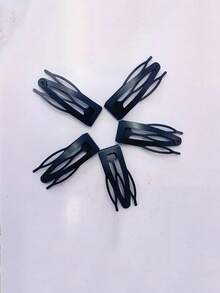 10PCS Black Metal Bb Clip Hairpin Hair Accessories Hair Tools Broken Hair Bangs Girl Bangs Comb Cute Hair Comb Metal Snap Hairpin Hairpin Small Clip Net Celebrity Bb Clip (There Are Slight Scratches On The Painted Products. Color Difference Is Normal.) Hair Clips Claw Clips Hair Barrettes - Black - View 5