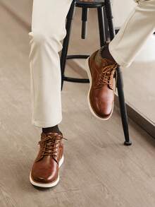 Men's  Mid Top Chukka Sneakers Lace Up Dress Boots Business Casual Shoes