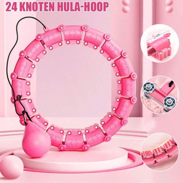 Smart Fitness Hula Hoop Reifen für Erwachsene mit Gewichtsball 24 Abnehmbarer