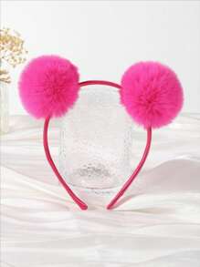 1pc Girls Pompom Decor Cute Headband For Party