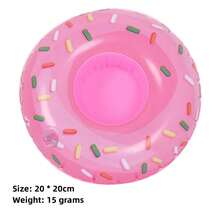 1pc Inflatable Flamingo Floating Cup, Beverage Cup Holder, Swimming Pool Cup Mat, Pink Accessory, Drink Holder, Beach Essential, Beach Accessory - Multicolor - View 28