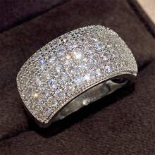 1 Stück Damen Mode Ring, luxuriöser funkelnder Zirkonia eingelegter Legierungsring, geeignet für Valentinstag, Urlaub, Pendeln, Dates, Partys, Hochzeiten, Verlobungen, geeignet als Geschenk für Ehefrau, Freundin, Mutter zum Geburtstag, Jahrestag, Neujahr, für alle Jahreszeiten