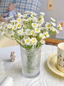1/8/16pcs 0.9ft Silk Daisy Fake Flowers,Artificial Plants, White Fabric Daisy Flower Daisy Decor Fake Spring Flowers For DIY Vase Decoration Gifts Wedding Party Home Decoration Hotel, Restaurant, Living Room, Bedroom, Wedding, Kitchen, Garden School Dormitory