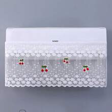 1pc 2025 Best Selling New Lace White Air Conditioner Wind Shield, No Installation Wall-Mounted, Universal Hanging AC Cover, Dust Cover, Wind Curtain, Suitable For Bedroom, Living Room, Study, Elder And Kids Room