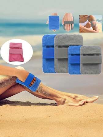2 pièces Gants portables pour retirer le sable de la plage, un sac pour retirer le sable essentiel et sans talc pour les plages, sans batterie, un choix idéal pour les vacances en famille l'été, le camping et les voyages, un outil de nettoyage extérieur essentiel