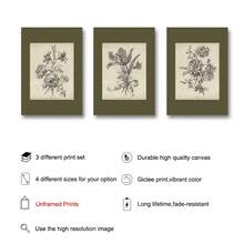 Bộ 3 bức tranh treo tường nghệ thuật hoa xanh Boho không khung, in trên vải canvas, tối giản, cổ điển, thực vật, hoa, tranh phong cách mộc mạc, cổ điển cho ký túc xá, căn hộ, phòng khách, phòng ngủ, trang trí nhà hiện đại - Nhiều màu - Xem 6