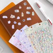 可爱迷你蓬松贴纸 - 小批量 3D 微型贴纸套装适用于手机壳、笔记本、DIY 计划器等、学校用品、返校 - 彩色 - 查看 2
