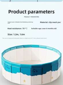 Foldable Swimming Pool, Family Size, Large For Kids & Adults, Outdoor Water Play Pool, Summer