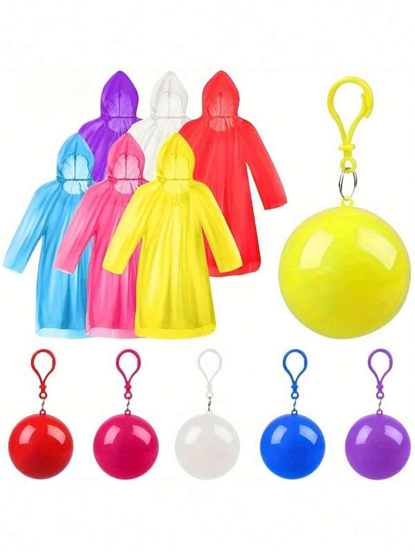 2/3/4/5 piezas Impermeable desechable portátil con embalaje de tarjeta comprimida para uso al aire libre, viajes, unisex, talla única, plástico impermeable grueso, capa impermeable adecuada para actividades al aire libre diarias, campamento, senderismo, pesca, montañismo, viajes, ciclismo. Empaque individual con estilos y colores aleatorios enviados.
