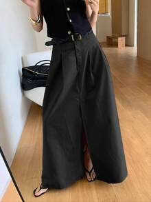 春夏时尚百搭修身高腰通勤女士半身裙（不含腰带）