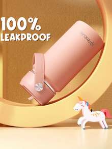 Kids Water Bottle With Straw Lid | 14oz Stainless Steel Cup Insulated Tumbler For Boys Girls - Double Wall Vacuum Leak Proof Travel Cup For School Sports