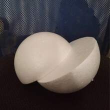 Demi-sphères en mousse unicolore de 15 cm/5,91 pouces, matériau de DIY, remplissage d'argile ultra-léger, boules rondes unicolore lisses, convient pour la maison et l'école
