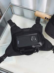 Mochila tipo chaleco, bolso de pecho. Regalo de pareja para el Día del Padre, dormitorio universitario, bolso cruzado versátil para estudiantes, regalo de Halloween, riñonera para hombres, bolso tipo chaleco urbano, regalo multifuncional de ocio al aire libre casual para papá, novio, de Peach Tree - Multicolor - Ver 9