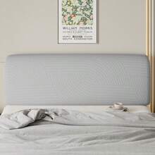 1 pieza, Cubierta para cabecero de cama de terciopelo jacquard, protector de cabecera elástico y antipolvo. La tela es elástica y adecuada para alturas de cabecera de 60-70 cm, suave y amigable con la piel, accesorio para el dormitorio