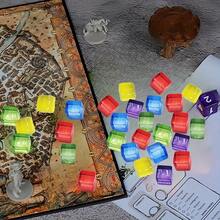 100 pièces Jetons de jeu de plateau D&D, jeton RPG fantastique. Cubes colorés effaçables à sec et à l'eau, parfaits pour les jeux de rôle sur table