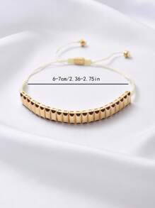 1 pièce Bracelet ajustable de luxe et mode, style bohème rétro avec motif géométrique losangique en zirconium. Convient pour les banquets, les fêtes, le port quotidien, l'Aïd al-Adha, les cadeaux de vacances