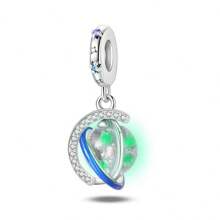 1 Stück mystische Serie Silber farbiges Emaille Charm original Armband Halskette DIY Herstellung Perlen Anhänger, ideal für kosmische Partys, astrologie-bezogene Veranstaltungen und tägliches Schmuckdesign - Unisex