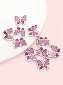 10pcs Cute Vibrant Candy Color Butterfly Charms - Perfect For Girls Jewelry Making, Fashion Necklace, Bracelet, Earrings, Keychain, Phone Chain & & Other Hanging Decorations DIY Multicolor Butterfly-Shaped Accessories - Ideal For Spring Summer Dressing Accessory
