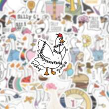 1 Set Of 60pcs Cute Cartoon Silly Goose Stickers, Adorable Animal Stickers For Phone Case, Desktop, And Wall Decor