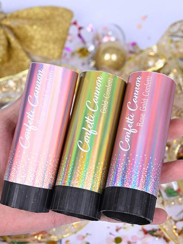 2/4pcs Hand-Twisted Mini Confetti Poppers, Birthday/Wedding Party Small Noise-Makers, Handheld Celebration Sparklers, Ideal For Weddings, House Warming, Parties, Graduations