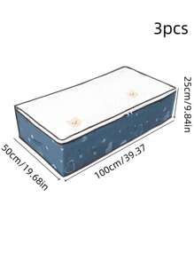 Fabric Foldable Storage Bags For Household, Clothes Blanket Organizer Box With Transparent Window, Durable Material For Sweaters, Jackets, T-Shirts, Blankets