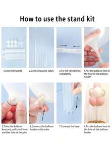 2sets 7-Hole Adhesive Balloon Column Stand For Table Decoration(72cm),Suitable For Wedding Decoration, Table Decoration, Graduation Decoration, Stage Decoration, Party Decoration And Birthday Party Decoration