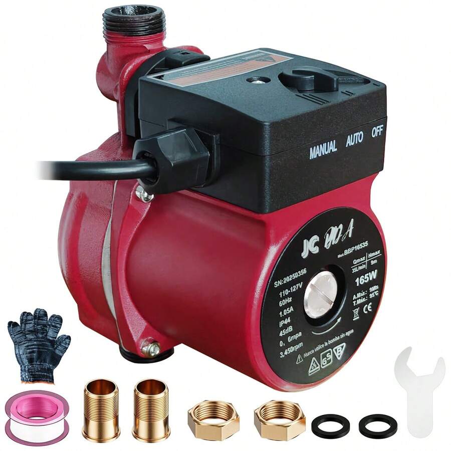 Automatic Pressure Pump 1/3hp 165w 110v Sensor 35l/Mi - 紅色Rosa - 查看 1