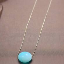 Zhenwei xina Beach Getaway Essential: Natural 'Energy Stone' Layered Necklace Brass Chain Six Color Fashion Jewelry Women For Your Summer Mother's Day Gifts Women