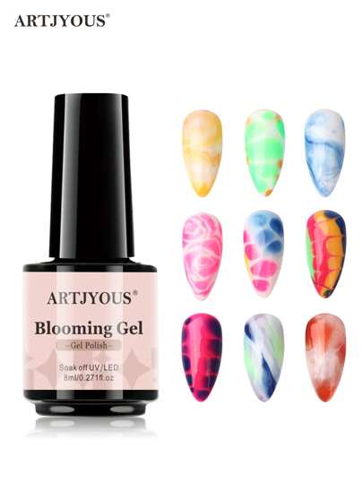 8ml Blooming Gel Nail Art Gel Marble Effect Colorful Gel Polish Nail Decoration Salon Use At-Home Use Suitable For Beginners Creative Nail Designs Fashionable Nails