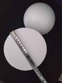 Demi-sphères en mousse unicolore de 15 cm/5,91 pouces, matériau de DIY, remplissage d'argile ultra-léger, boules rondes unicolore lisses, convient pour la maison et l'école