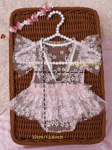 2 pezzi Set tutina in pizzo viola e fascia per bambine neonato, tutu in rete soffice come accessori fotografici, regali per festa di nascità, decorazioni per la festa di nascita, regali di Pasqua per bambine/bambini