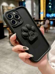 1 件装软壳简约猫爪图案手机壳，适用于 Apple 16/16 PM、Infinix Smart 7、Spark Go 2024、Infinix Hot 40/40 PRO/SPARK 20 PRO、Salaxy S25 Ultra - 黑色 - 查看 4