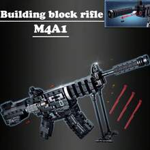 1pc 50cm 500+Pcs Plastic Bead Assembly 98K95 Style Building Blocks Gun Toy, Can Be Played And Displayed, Easter/Birthday Gift