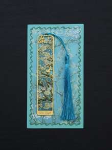 1 Metal Bookmark With Tassels, Gold Hollow Bookmark, Van Gogh Oil Painting Themed Bookmark, Reading Accessory Gift, Suitable For Book Lovers, Writers, Readers, Students, Teenagers, Men, Women, And Adults. This Is The Perfect Gift For Family Or Friends. Back To School Supplies