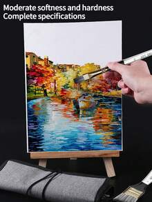 opeth 24pcs Professional Painting Brush Set, Including Canvas Brush Holder, Suitable For Oil Painting, Acrylic Painting And Watercolor Painting, Professional Art Brush Kit