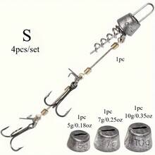 4pcs/Set Treble Hook Fishing Hooks Rig