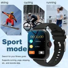 1.83 Inch HD Screen Smartwatch With Touch Control, Customizable Watch Face Wallpaper, Wireless Calling, Call Reminder/Rejection, Multiple Sports Modes, Monitors Exercise Data During Fitness/Exercise, Silicone Strap, USB Charging, Unisex Sports Watch
