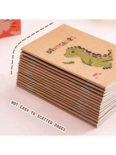 10pcs/30pcs/50pcs Mini Cartoon Notebook, Portable Kraft Paper Diary, Ideal School Reward Gift, Suitable Student Small Prize Notebook, Back To School Supplies, Thanksgiving, Student Stationery, Halloween, Christmas, New Year Gift