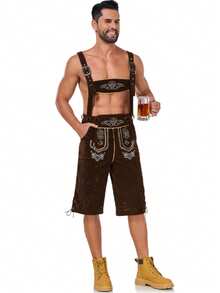 1 bộ quần áo truyền thống Lederhosen dành cho nam, thích hợp cho lễ hội Oktoberfest, biểu diễn sân khấu, Halloween và mùa xuân. - Nhiều màu - Xem 13