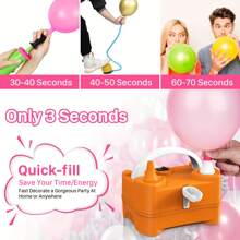 Bomba eléctrica portátil de 220V-240V 400W, adecuada para inflar globos de fiesta, color verde