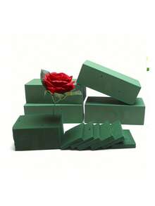1/2//6/8/10/20pcs, Size: 5.51" X 3.14" X 1.77" - Dry & Wet Floral Foam Bricks, Green Polystyrene Foam Blocks, Suitable For Flower Arranging, Plant Decor And Craft Making, Spring Flower Arranging And Crafting. Applicable For Flower Shop Flower Arranging, DIY Bouquets, Wedding Decorations, Garden Decor, Living Room Decor, Room Decor And Party Decorations. For Wedding Decorations, Wedding Accessories, Valentine's Day. - Upgrade to Large Size - View 10