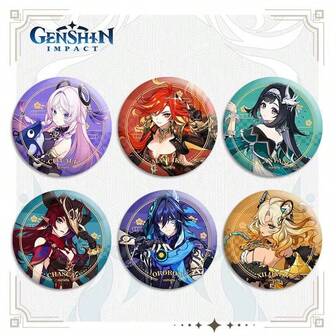1pc Genshin Character Background Badge/Pin