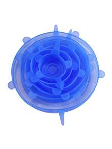 6 nắp silicon co giãn, nắp đậy bát đựng thức ăn, nắp bảo quản thực phẩm có thể tái sử dụng, nắp giữ tươi trái cây và rau quả đa năng co giãn, nắp bảo quản kín, hộp đựng trái cây, hộp đựng, có thể tái sử dụng, phụ kiện nhà bếp - Nhiều màu - Xem 16