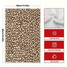 1pc/2pcs Leopard Print Towels Set, Soft & Absorbent Machine Washable Polyester Dishcloth, Perfect For Kitchen Decor, Cooking.Baking, Holiday Decor & Bathroomssentials, TableDecor, Kitchen Supplies, Home Decoration, New Home Bathroom Housewarming Gift, Kitchen Towels