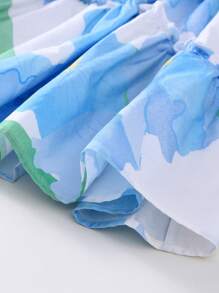 Annil Summer Children's Clothing: A Woven Printed Skirt For Girls And Adults