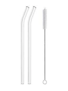 2 Packs Drinking Glasses With Bamboo Lids & Reusable Glass Straws - 16oz Borosilicate Glass Cups Set For Beer, Iced Coffee, Cocktails & Smoothies | Shatter-Resistant Design With Bonus 2 Cleaning Brushes | Dishwasher Friendly Gift-Ready Set For Home Bars, Cafes, Weddings & Gifting