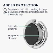 1 pieza Gancho plegable para escritorio, gancho portátil de material metálico, colgador para escritorio de oficina, gancho para mochila de estudiante